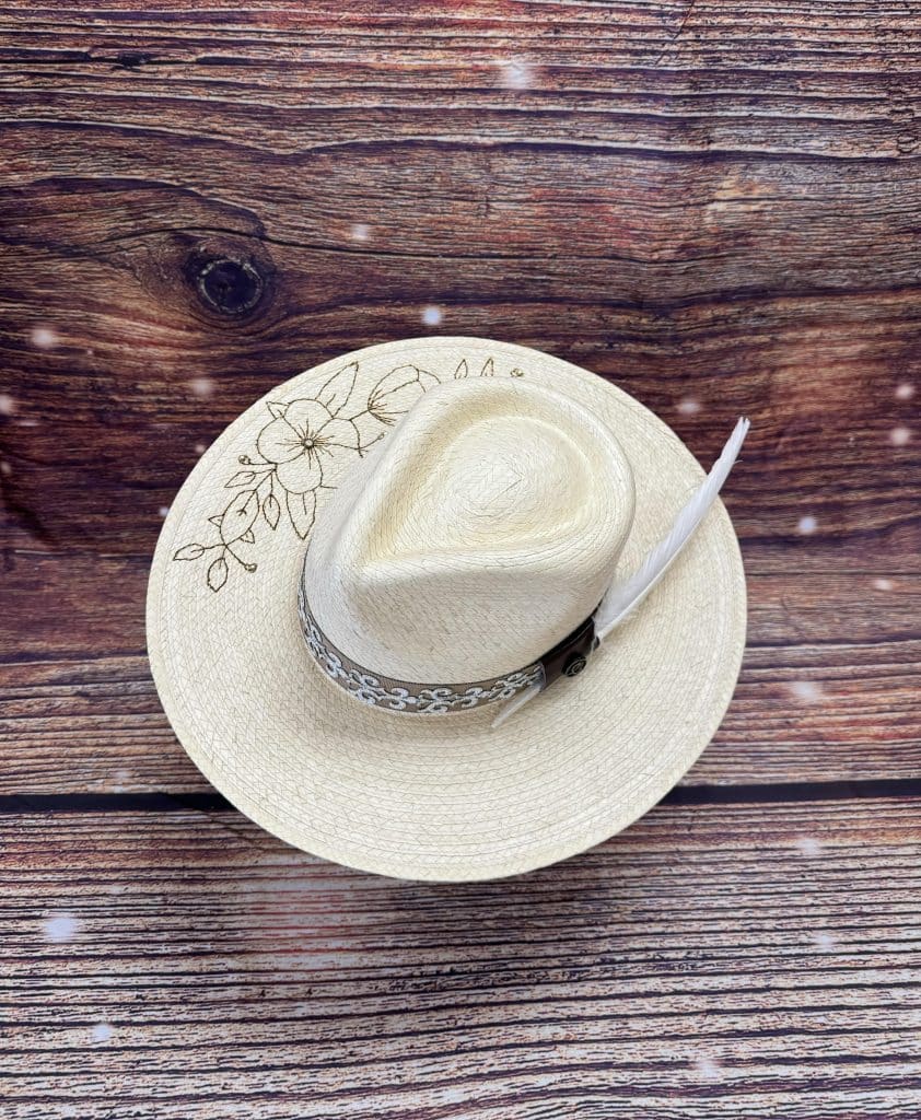 HATTERS OF AMERICA ROSE STRAW NATURAL