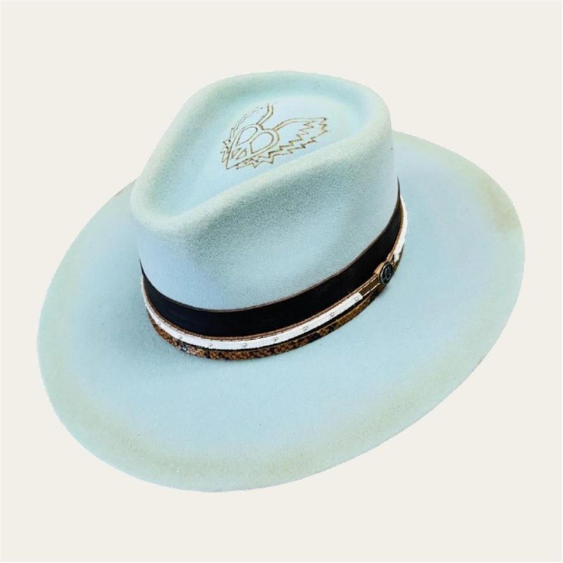 HATTERS OF AMERICA REBEL WOOL AQUA