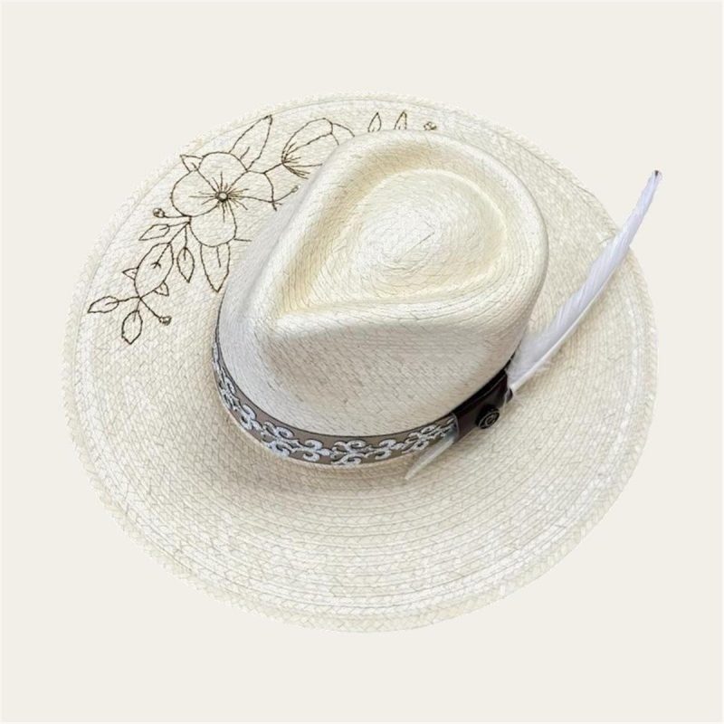 HATTERS OF AMERICA ROSE STRAW NATURAL