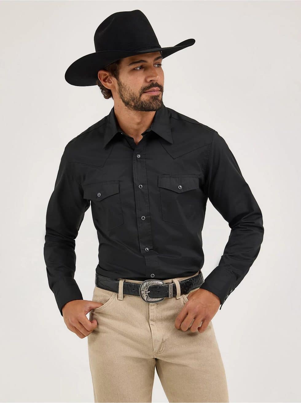 WRANGLER WESTERN SNAP BLACK - Image 6