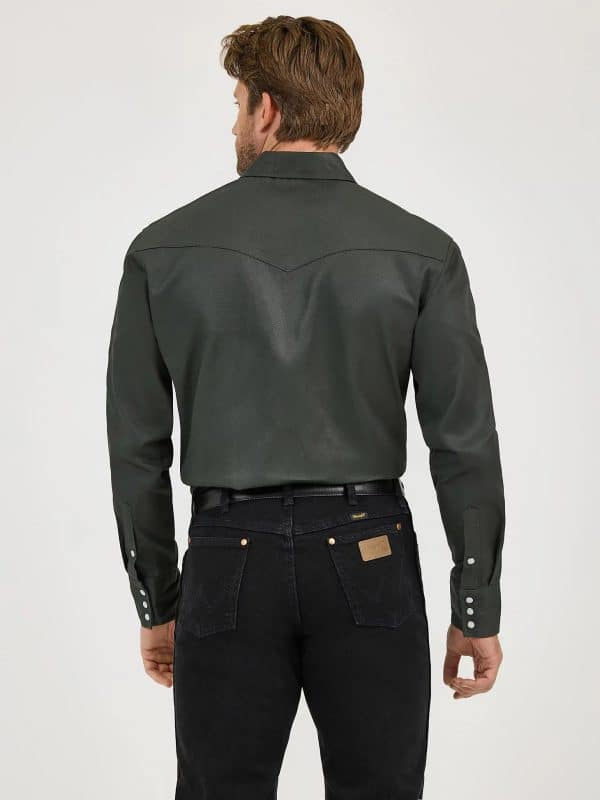 WRANGLER BLK FOREST GRN SNAP - Image 4
