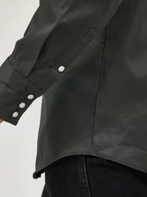 WRANGLER BLK FOREST GRN SNAP - Image 5