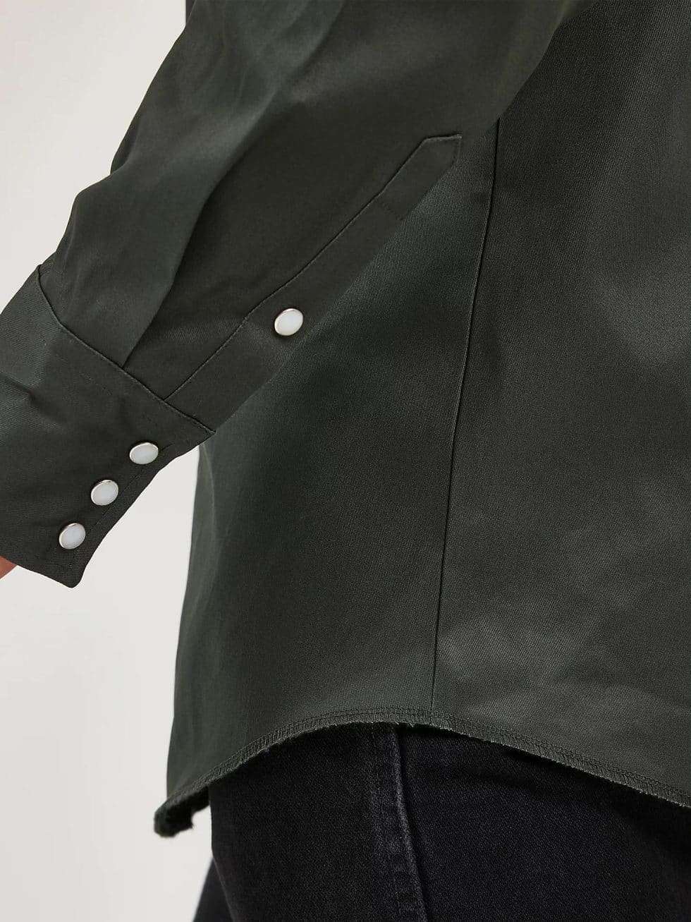 WRANGLER BLK FOREST GRN SNAP - Image 5