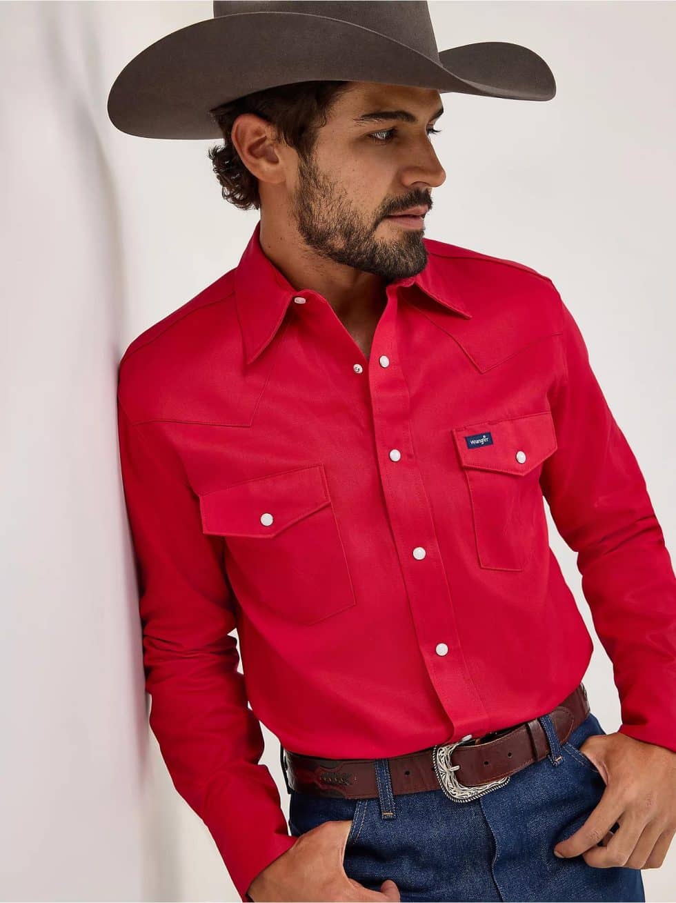 WRANGLER BASIC RED TWILL SNAP - Image 5