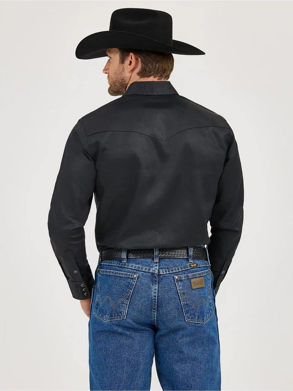 WRANGLER BASIC BLK TWILL SNAP - Image 3