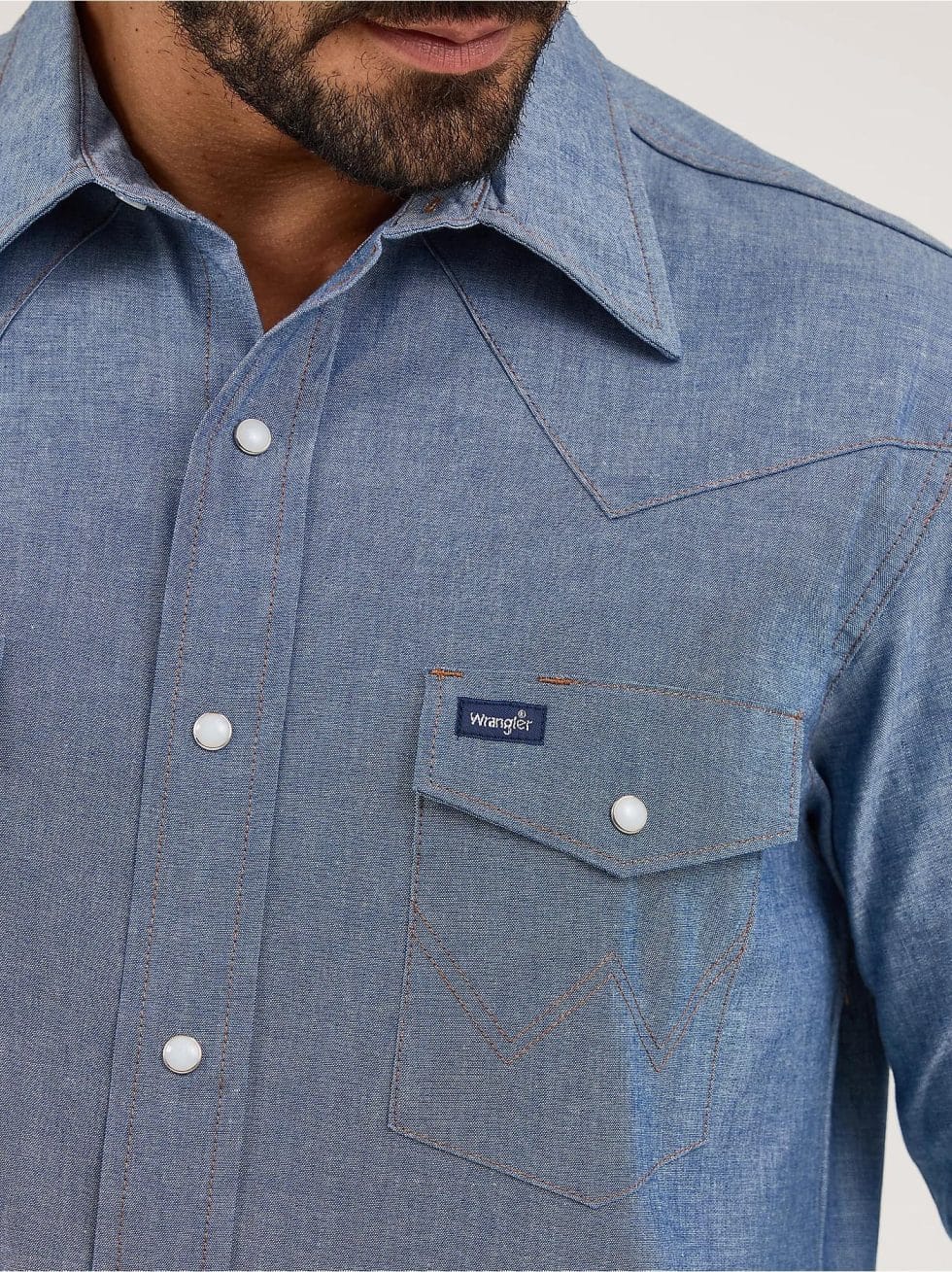WRANGLER BASIC CHAMBRAY SNAP - Image 4