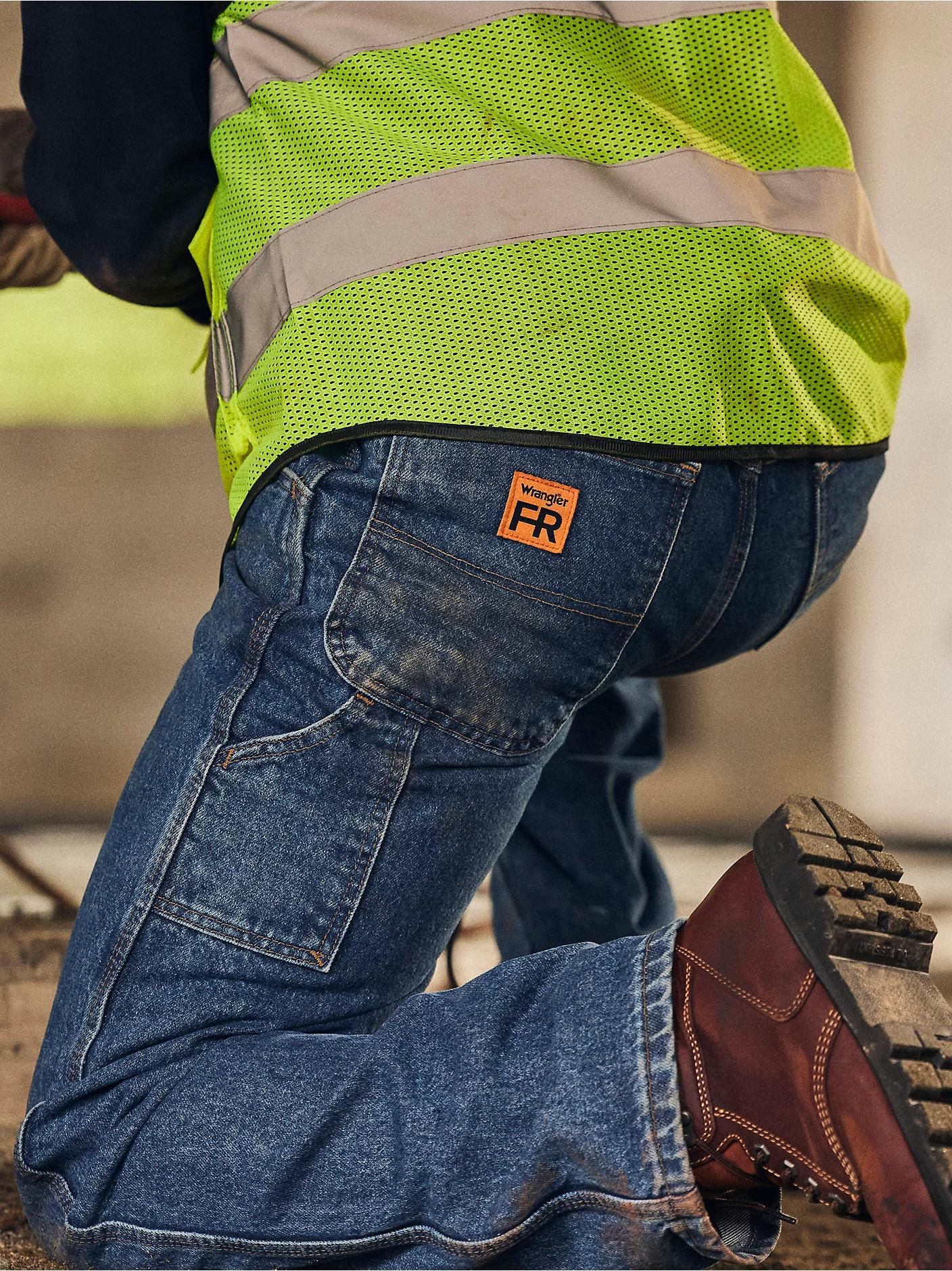 Wrangler FR Relaxed Fit Jeans Uomo - Antifiamma, Denim 14oz, Con Tasche, Certificato NFPA 2112
