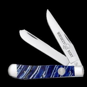 WHISKEY BENT KNIVES BLUE MAMMOTH TRAPPER