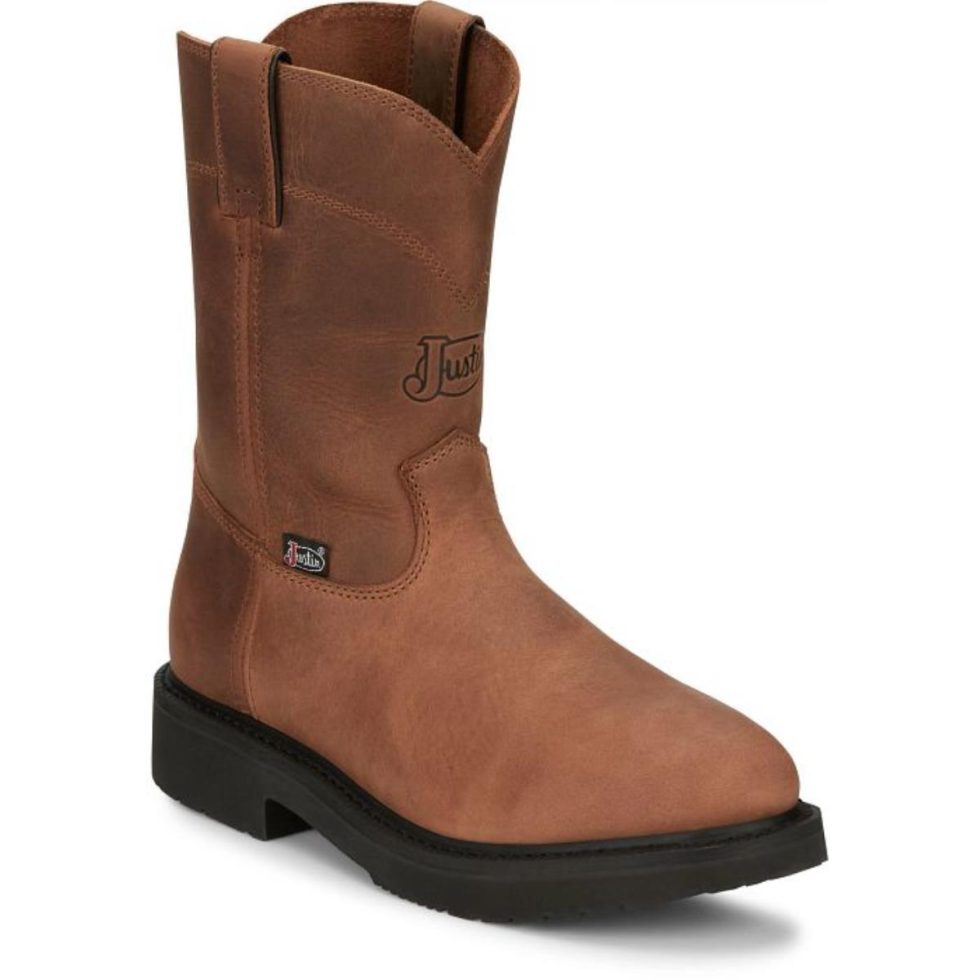 JUSTIN WORKBOOTS JW-68 PULL ON RD PT - Image 3