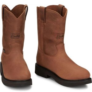 JUSTIN WORKBOOTS JW-66 PULL ON RD ST