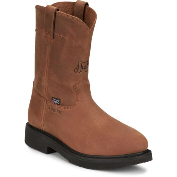 JUSTIN WORKBOOTS JW-66 PULL ON RD ST - Image 3