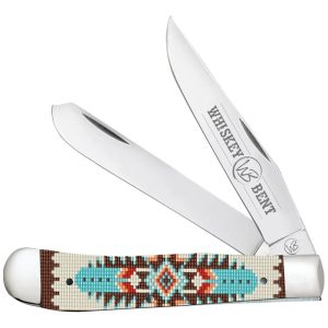 WHISKEY BENT KNIVES TURQ BEAD TRAPPER