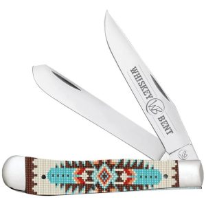 WHISKEY BENT KNIVES TURQ BEAD TRAPPER