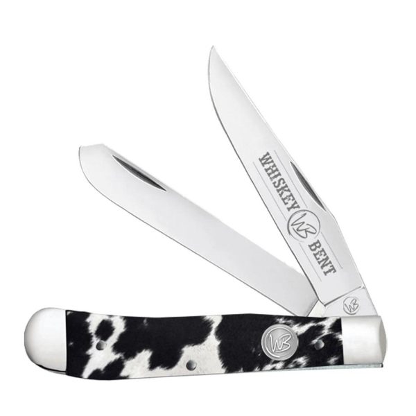 WHISKEY BENT KNIVES BLACK HIDE TRAPPER