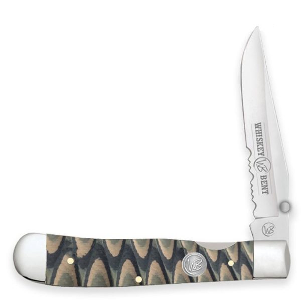 WHISKEY BENT KNIVES BROWN FANG TRAPPER