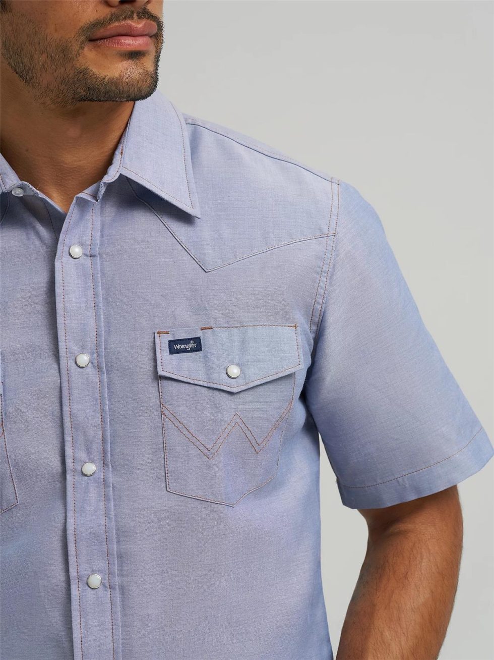 WRANGLER WRANGLER WESTERN CHAMBRAY SHORT - Image 5