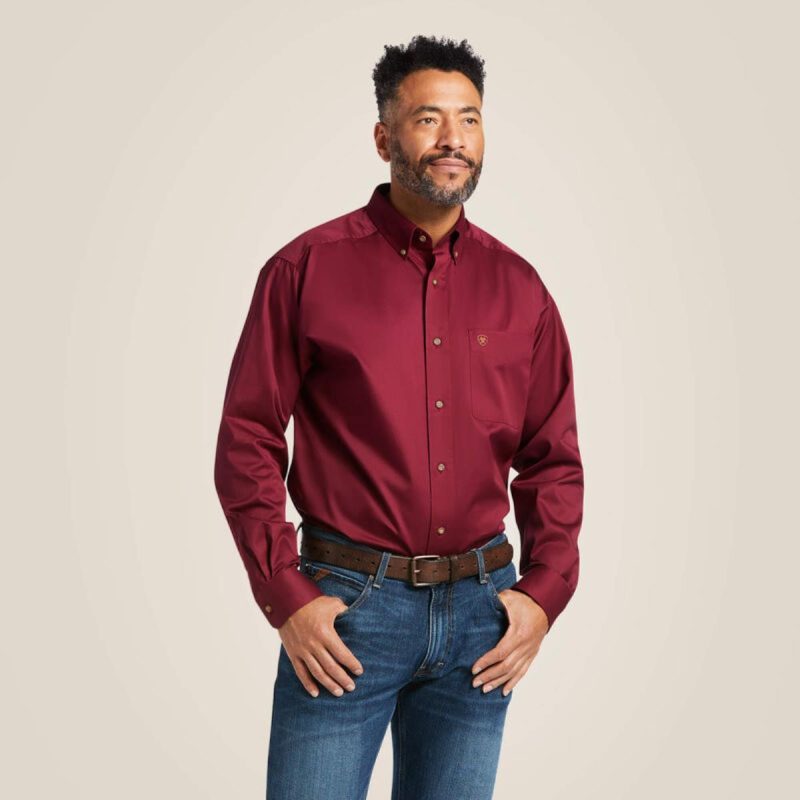 ARIAT INTERNATIONAL INC BURGANDY SOLID TWILL