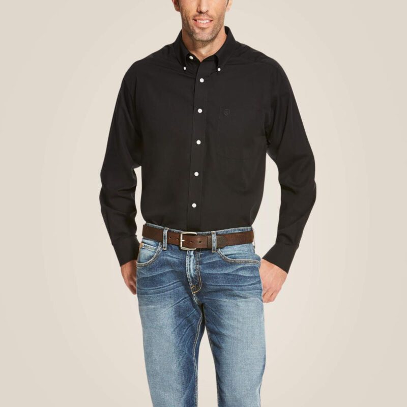 ARIAT INTERNATIONAL INC WRINKLEFREE BLACK LS