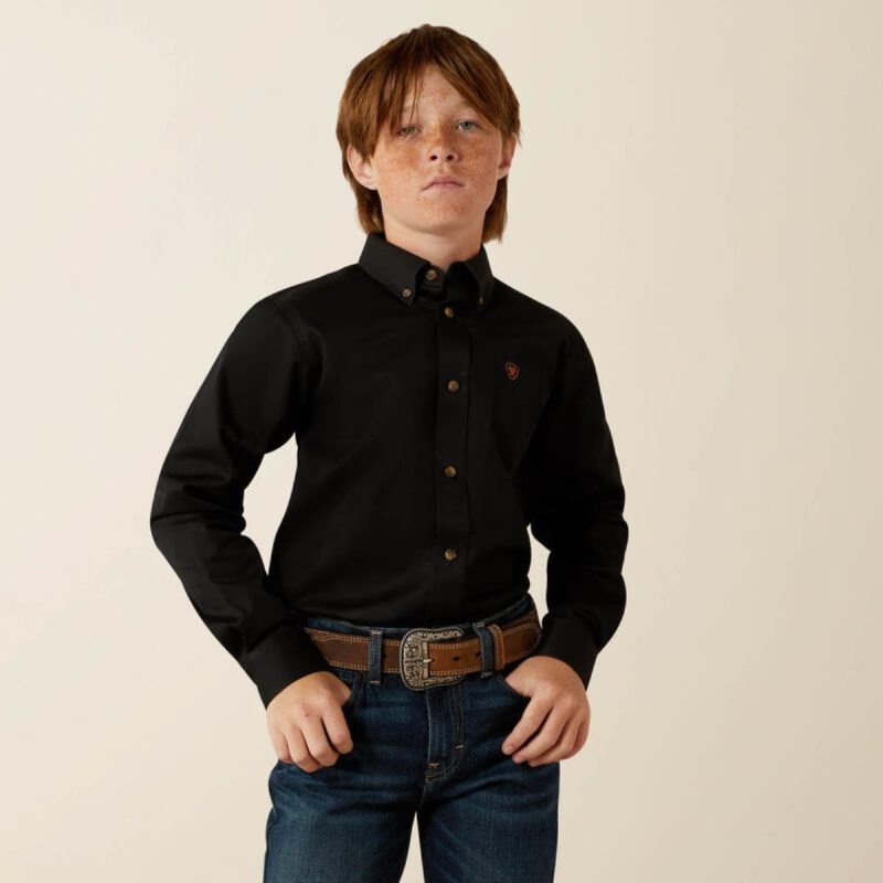 ARIAT INTERNATIONAL INC BOYS SOLID TWILL BLK - Image 3