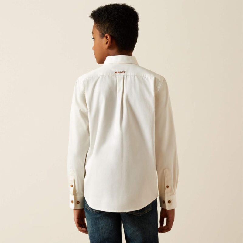ARIAT INTERNATIONAL INC BOYS SOLID TWILL WHITE - Image 4
