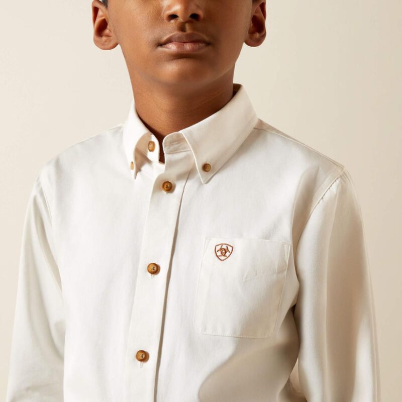 ARIAT INTERNATIONAL INC BOYS SOLID TWILL WHITE - Image 5
