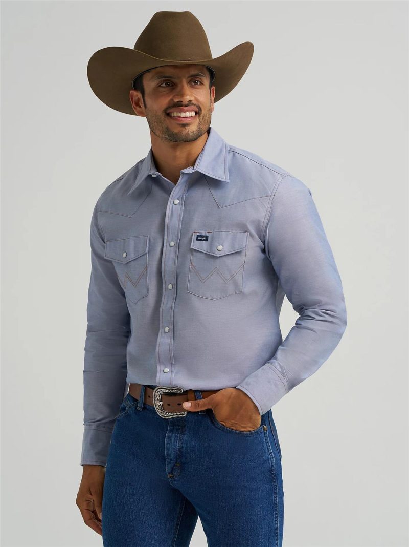 WRANGLER WRANGLER WESTERN CHAMBRAY LONG