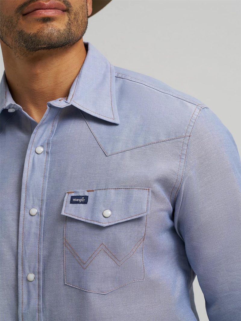 WRANGLER WRANGLER WESTERN CHAMBRAY LONG - Image 5