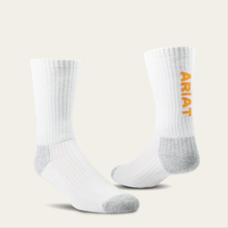 NESTER HOISERY COTTON CREW WHITE 3P