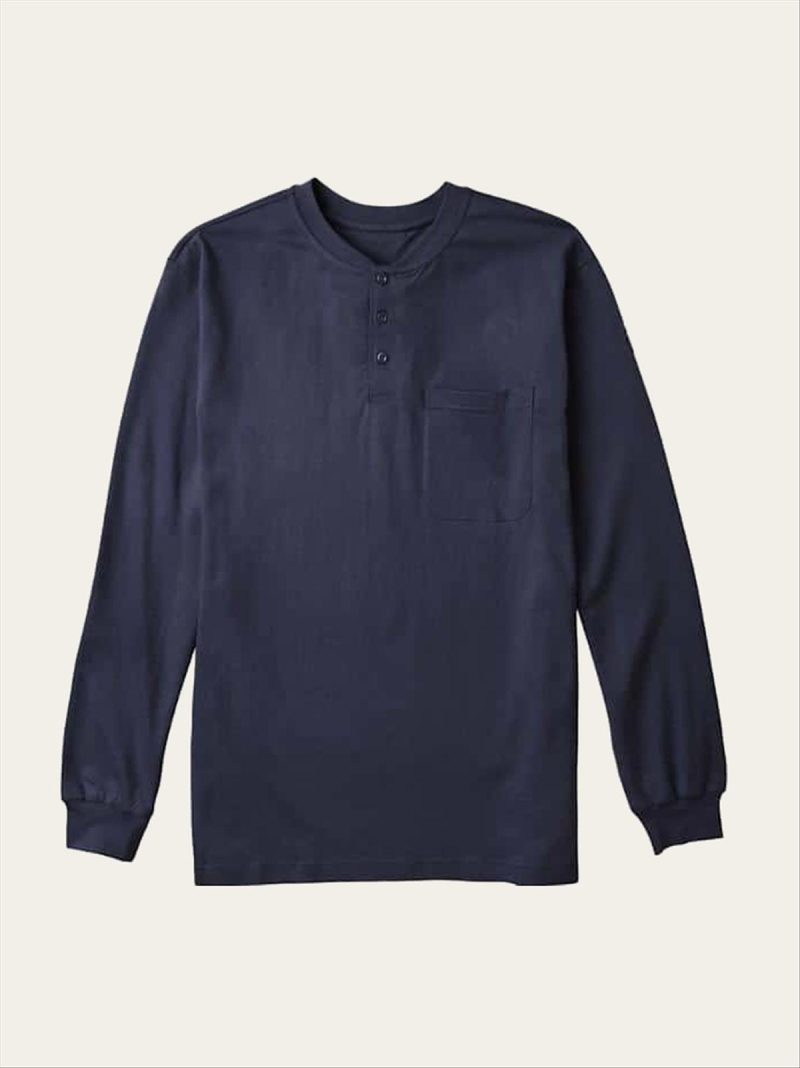 RASCO MANUFACTURING FR NVY L/S HENLEY