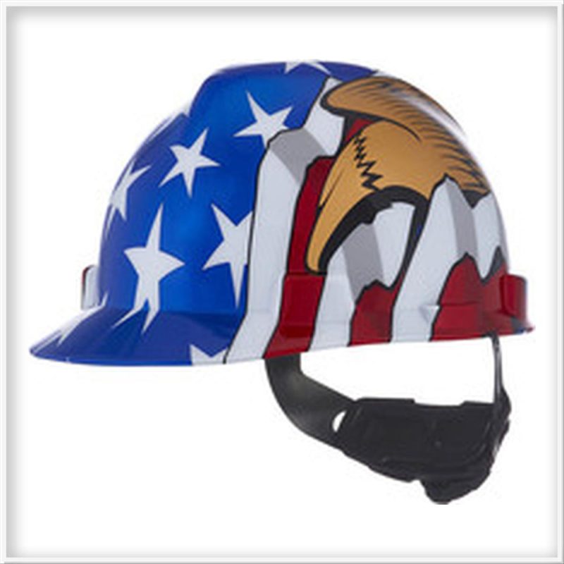 AIRGAS SAFETY FLAG 2 EAGLES CAP HH