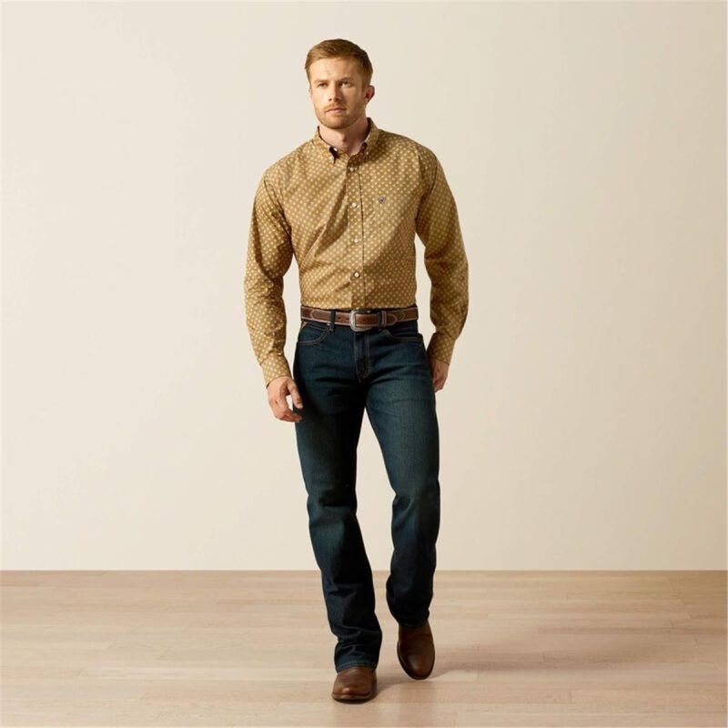 ARIAT KHAKI MNS WF DARRYL LS SHIRT KH - Image 4