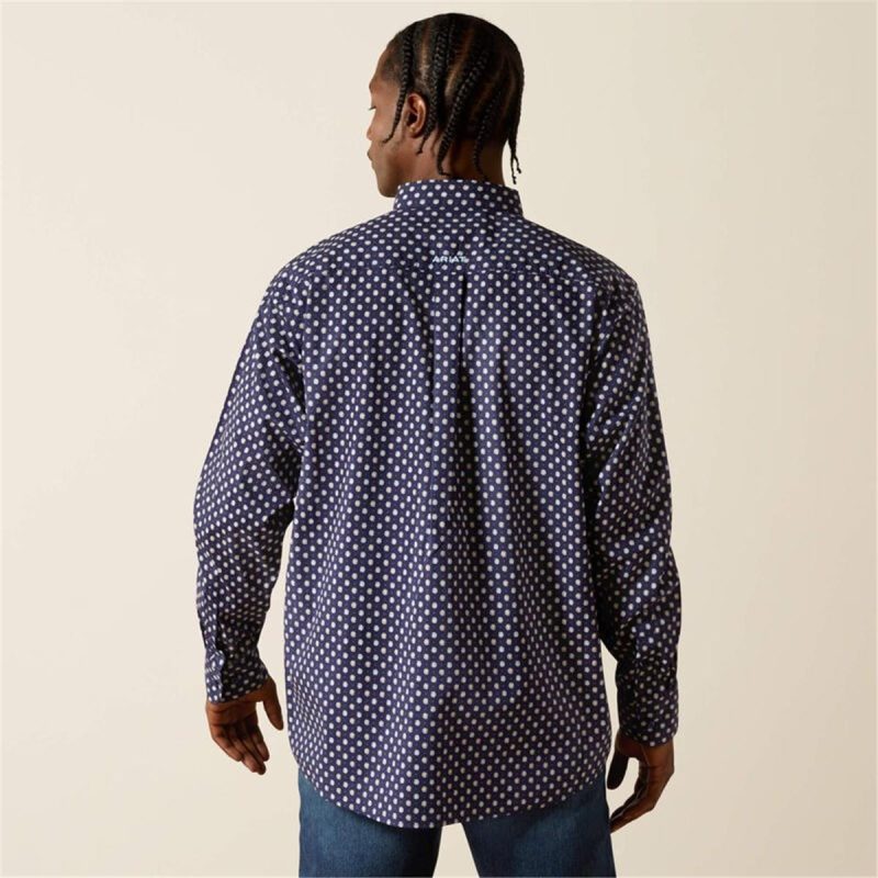 ARIAT DARK BLUE MNS STONE LS SHIRT - Image 4