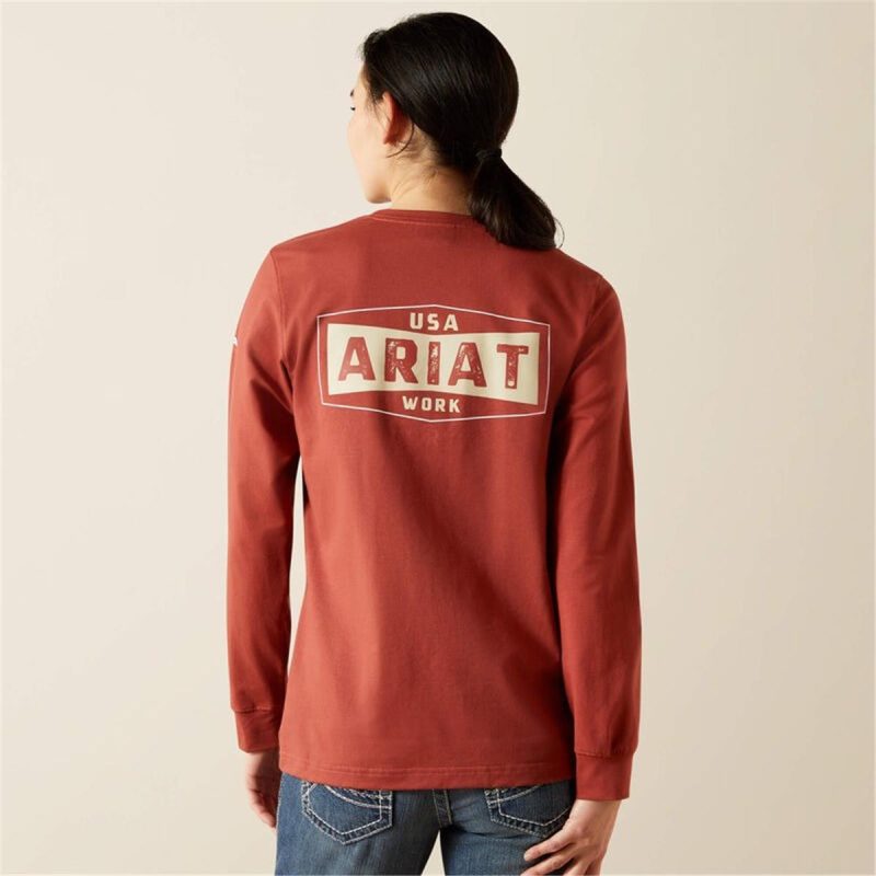 ARIAT BARN RED WMS FR PIMA STRETCH - Image 4