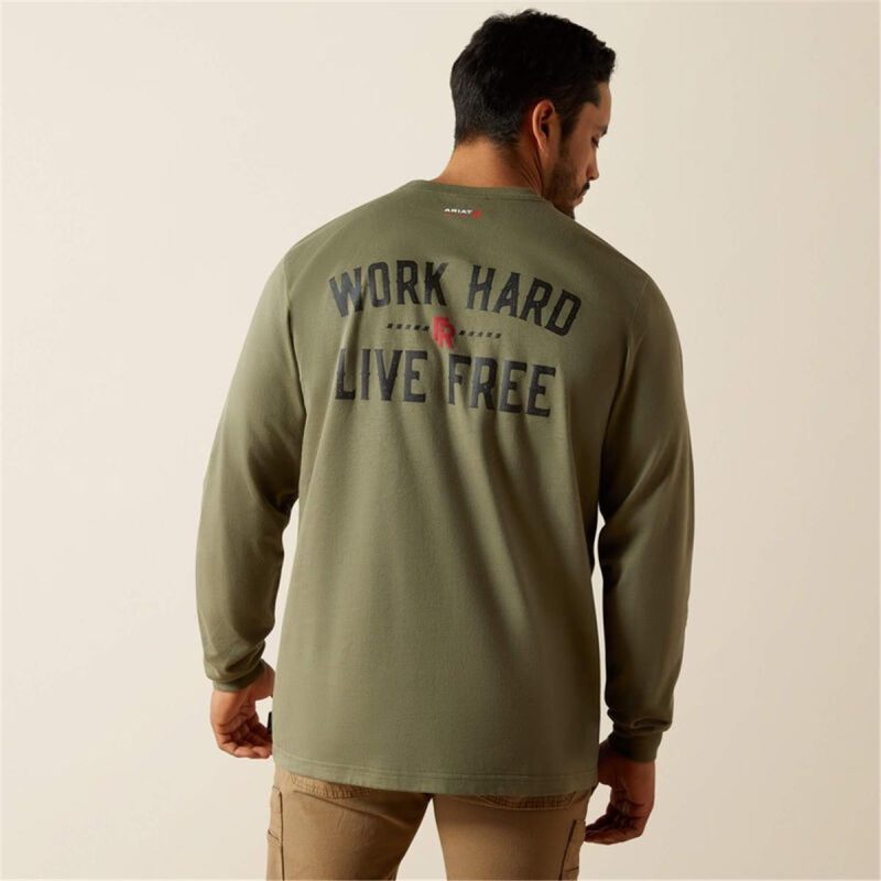 ARIAT GRAPE LEAF MNS FR WORK HARD - Image 4