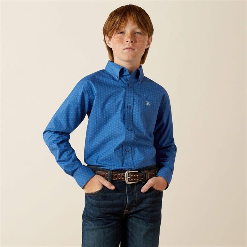 ARIAT ROYAL BLUE BOYS STRATFORD LS