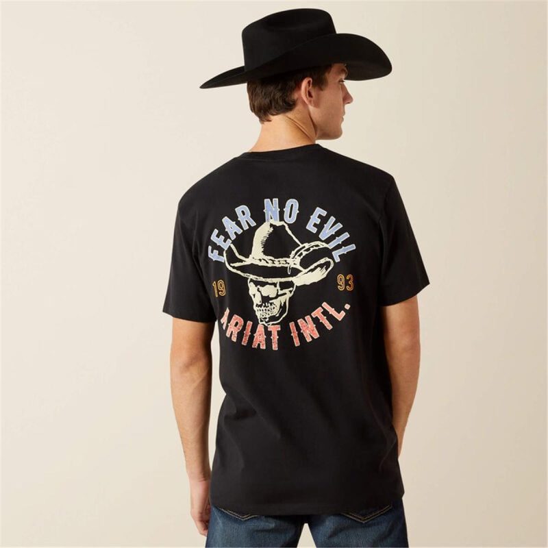 ARIAT BLACK MNS ARIAT STITCHED SKULL - Image 4
