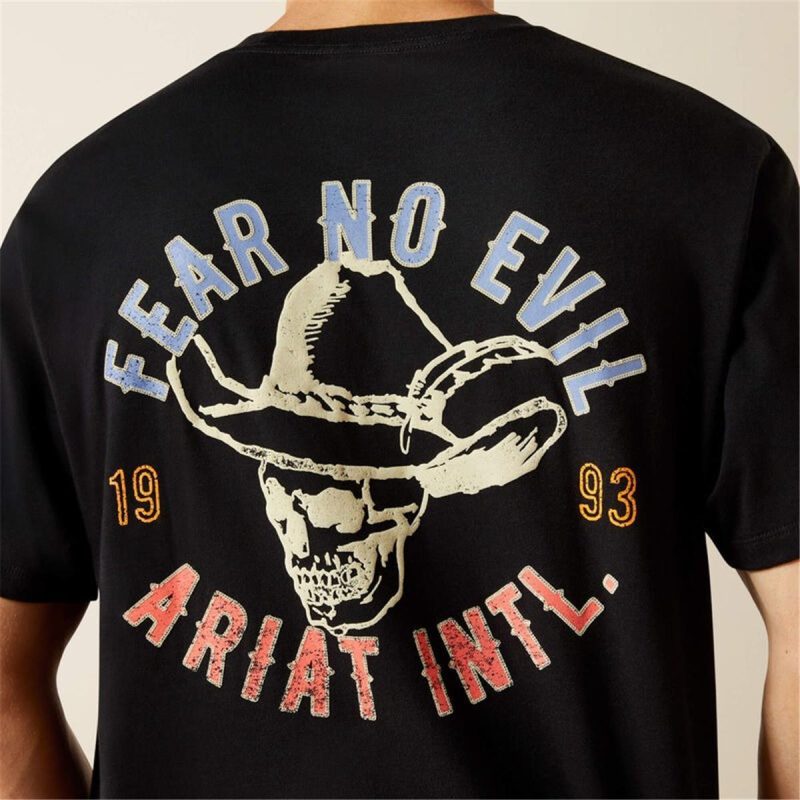 ARIAT BLACK MNS ARIAT STITCHED SKULL - Image 6