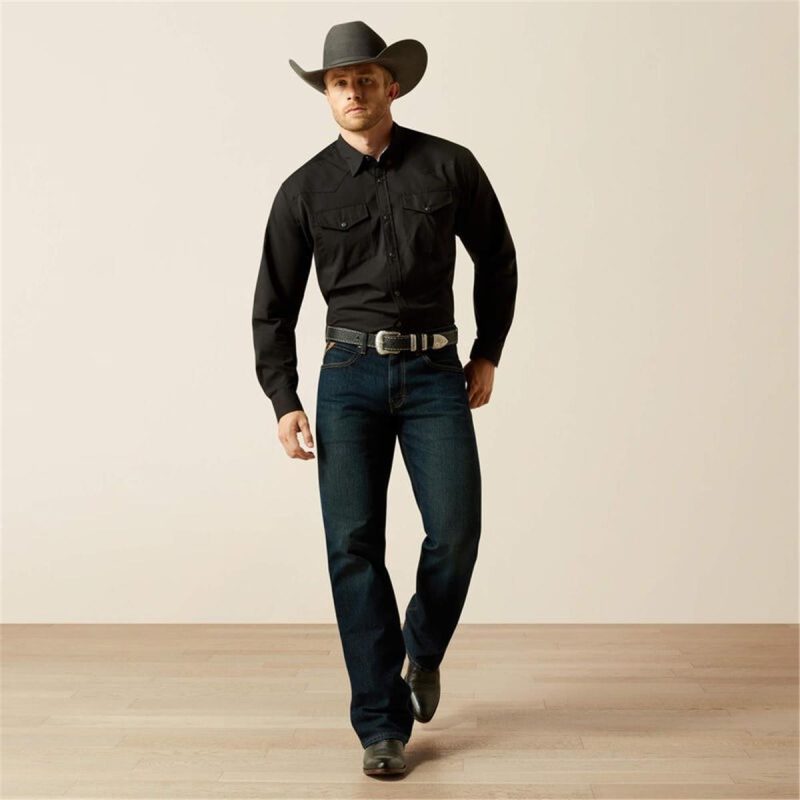 ARIAT BLACK MNS WF REFINED SLUB SNP