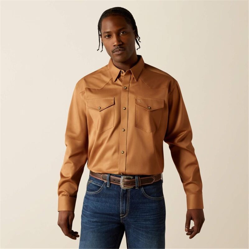 ARIAT TAN MNS SOLID TWILL SNP LS SHR - Image 3