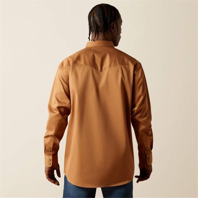 ARIAT TAN MNS SOLID TWILL SNP LS SHR - Image 4