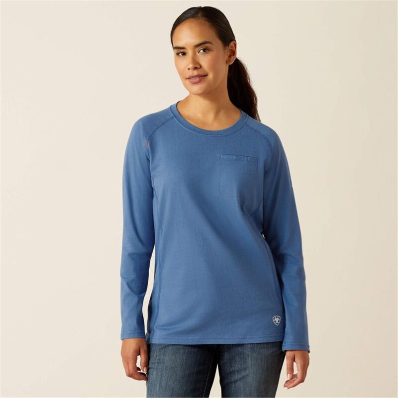 ARIAT MEDIUM BLUE WMS FR AIR CREW LS - Image 3