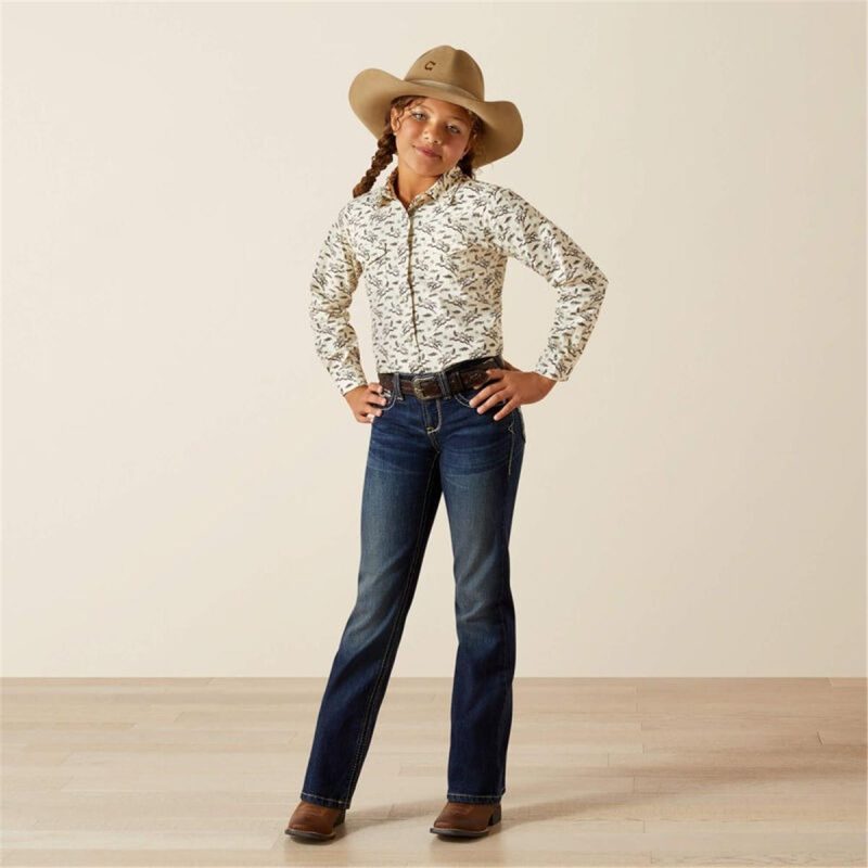 ARIAT BUCKING HORSE PRINT GIRLS RODEO