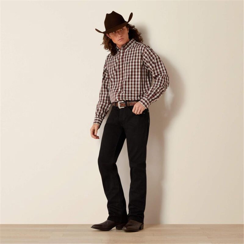 ARIAT BROWN MNS WF ATLAS FTD LS SHRT - Image 4