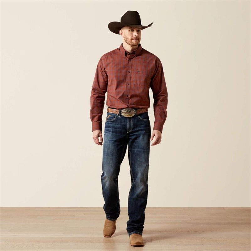 ARIAT NAVY MNS PRO WRENN LS SHRT - Image 4
