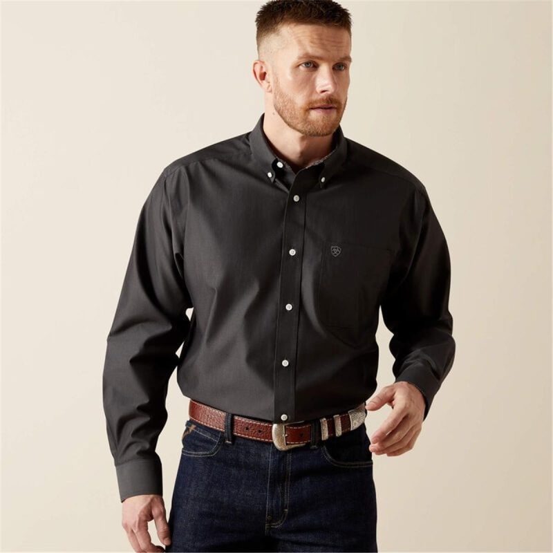 ARIAT BLACK MNS WF SOLID PINPOINT OX
