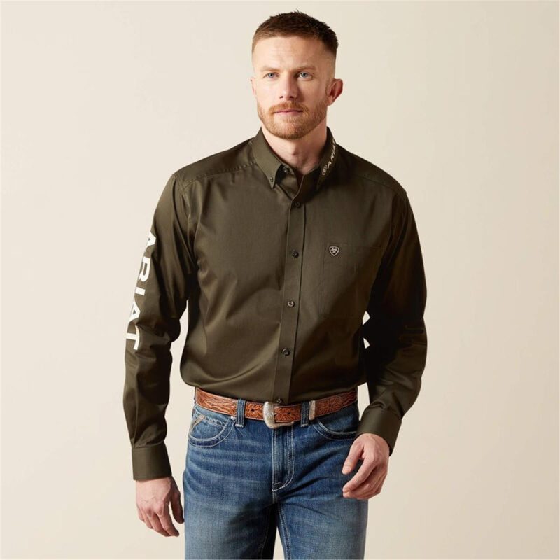ARIAT OLIVE/KHAKI MNS TEAM  LOGO TWIL