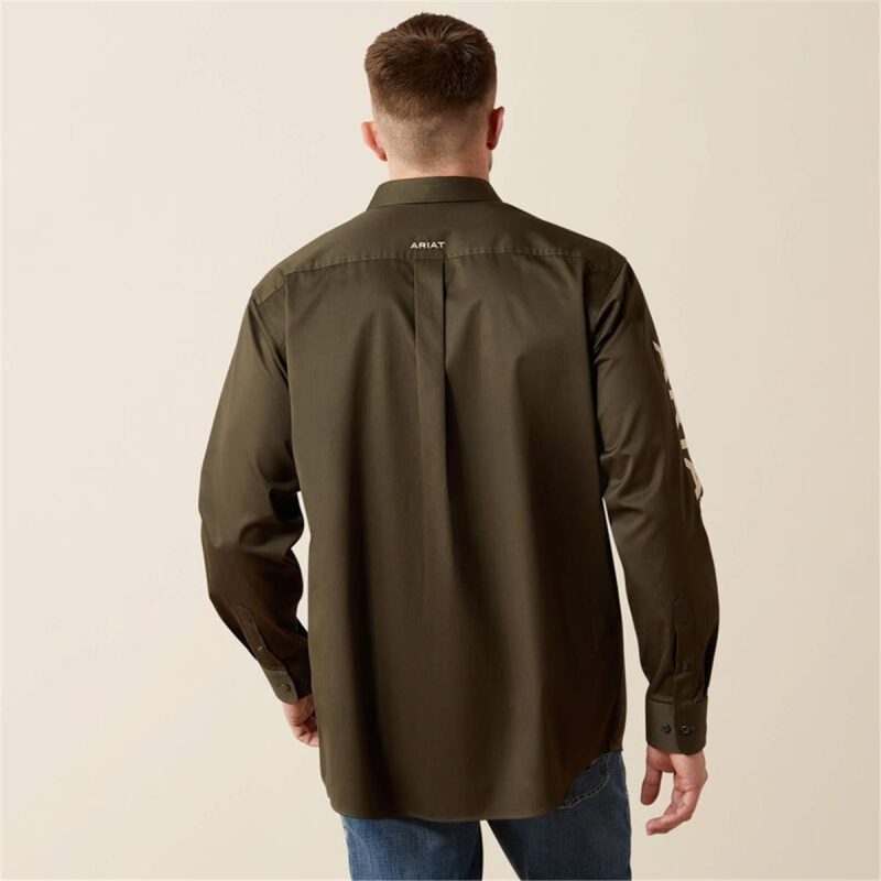 ARIAT OLIVE/KHAKI MNS TEAM  LOGO TWIL - Image 3