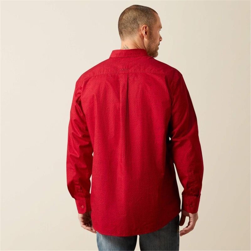ARIAT RED MNS TYSON LS SHIRT - Image 3