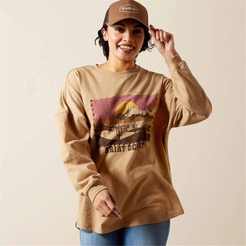 ARIAT DARK HEATHER OATMEAL  WMS CANVA