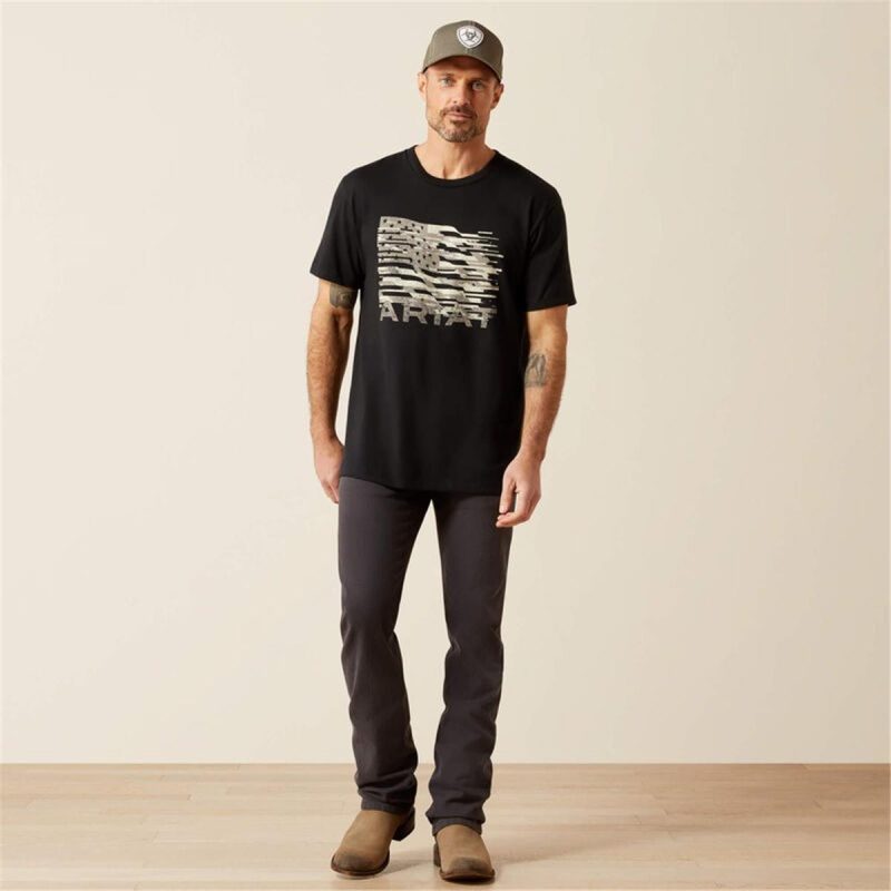ARIAT BLACK MNS ARIAT FREEDOM FLAGS - Image 4